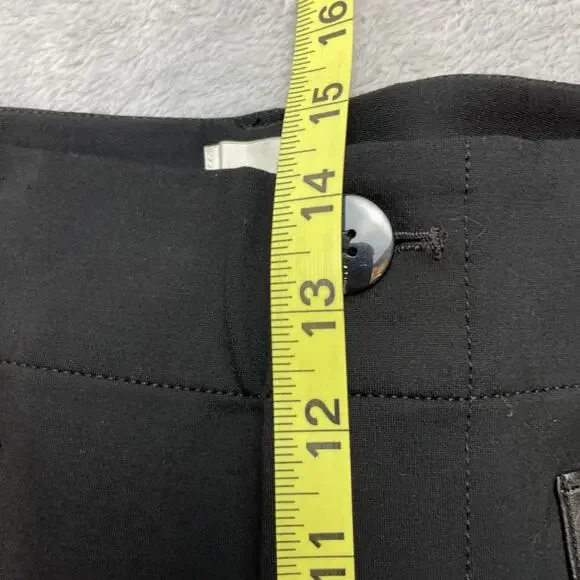 Maeve Colette Pants Womens 33T Black Cropped Wide Leg Merrick White NWT $130 - Picture 9 of 11